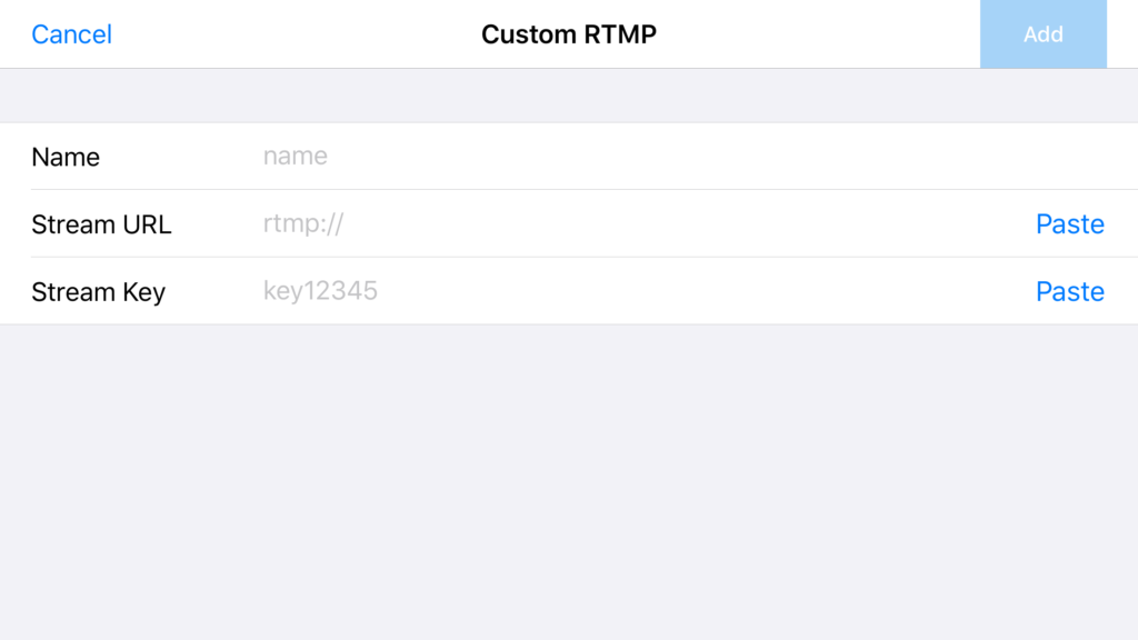 custom rtmp