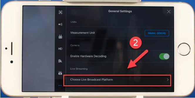 Drone Live Stream Option